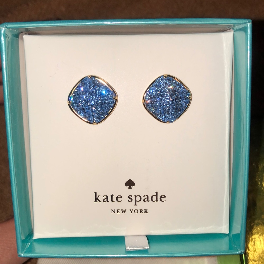 NWT Kate Spade blue sparkly earrings